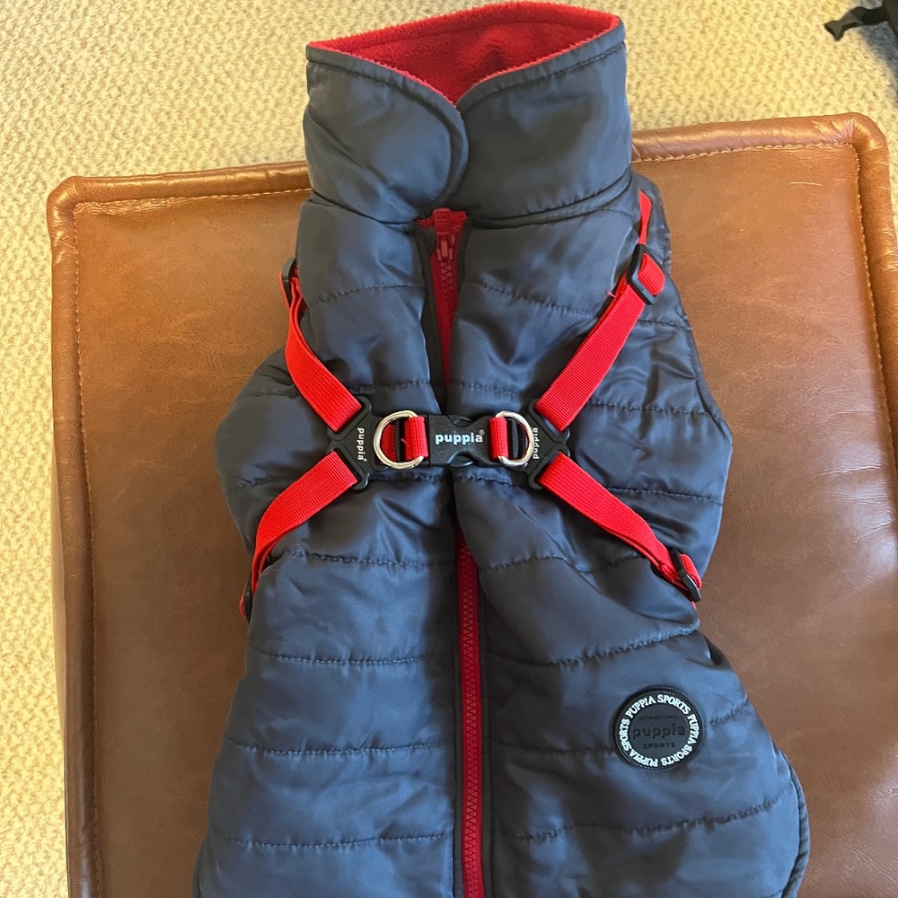 Puppia Mountaineer II Dog Coat with Integrated Harness - Grey - Size XXL - Used